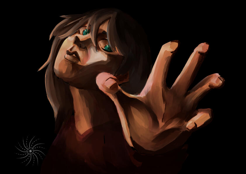 Retrato al estilo tenebrista de Fáne.